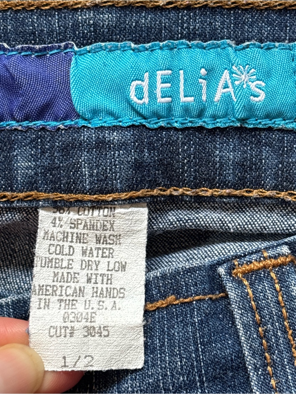 DELiA*S Vintage Y2K Dream Jeans - Gaucho Style Crop Wide Leg Low Rise Sz 1 - 2 - Picture 2 of 8